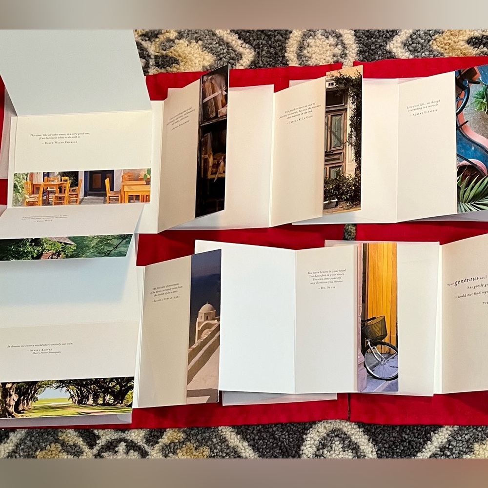 Stonehenge Design Cards.  Secret Message on Bookmark. Set of 10